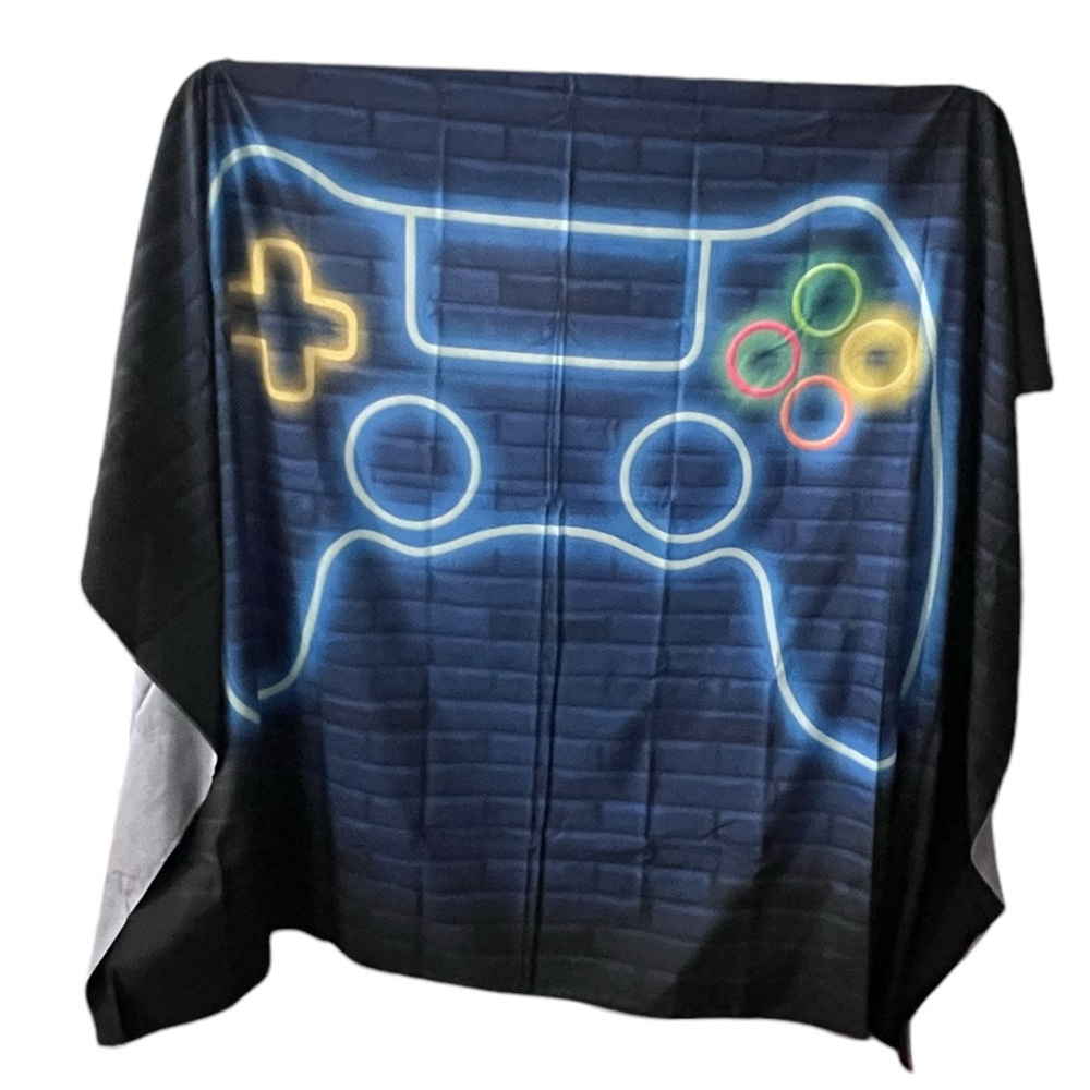 Blacklight Gaming Controller Tapestry UV Reactive 60”x80”
